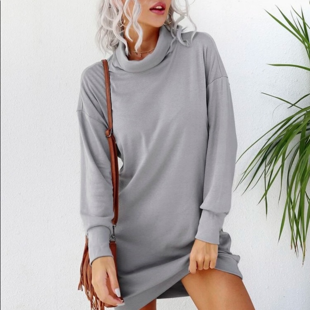 🤯2/35🤯Gray sweatshirt Dress - Picture 3 of 11